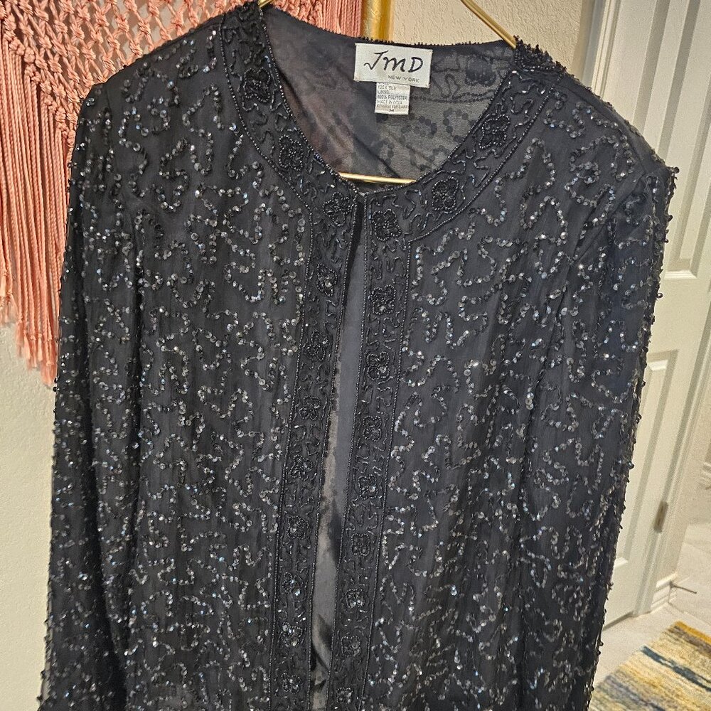 JMD Beaded Blazer Silk Jacket